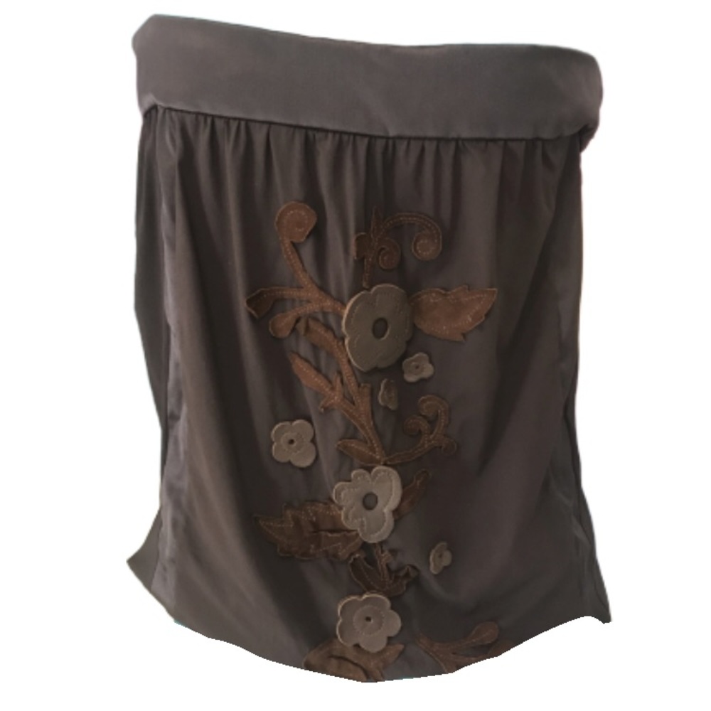 Dolce & Gabbana silk top with leather details